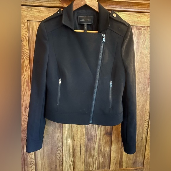 BCBG MAXAZRIA Blazer Rayon Blend ZipUp XS Women’s Like New Condition W/ Pockets - Picture 2 of 12